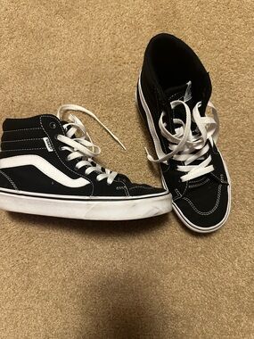 Vans Sk8-Hi Black and White High-Top Skate Sneakers